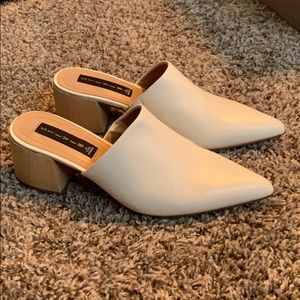 Fannie Block Heel Leather Mules